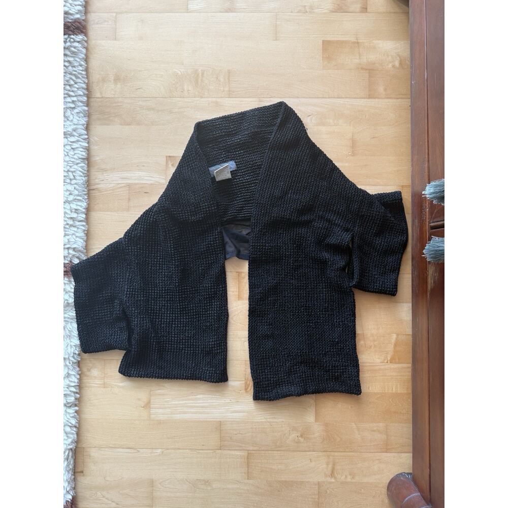 YOHJI YAMAMOTO +NOIR Black Shawl Bolero Japan M - Picture 3 of 4